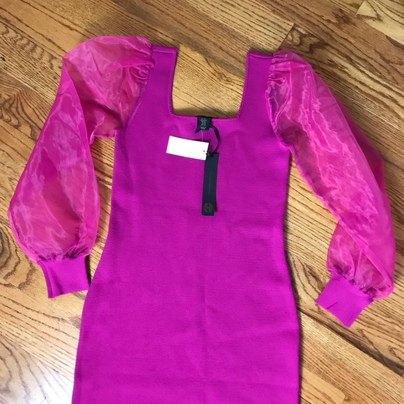 house of harlow hot pink dress House of Harlow cocktail hot pink dress